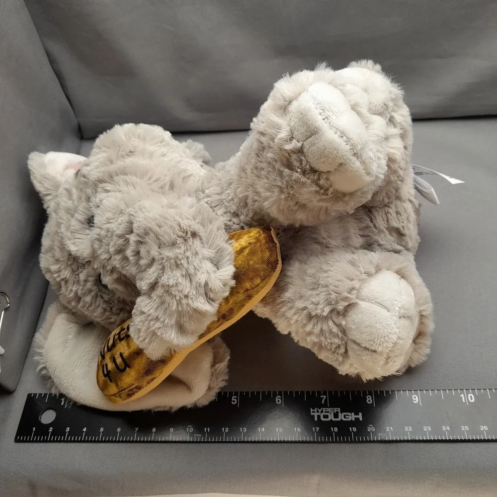 Aurora Elephant Plush Nuts 4 U Gray Stuffed Animal Holding Peanut 8